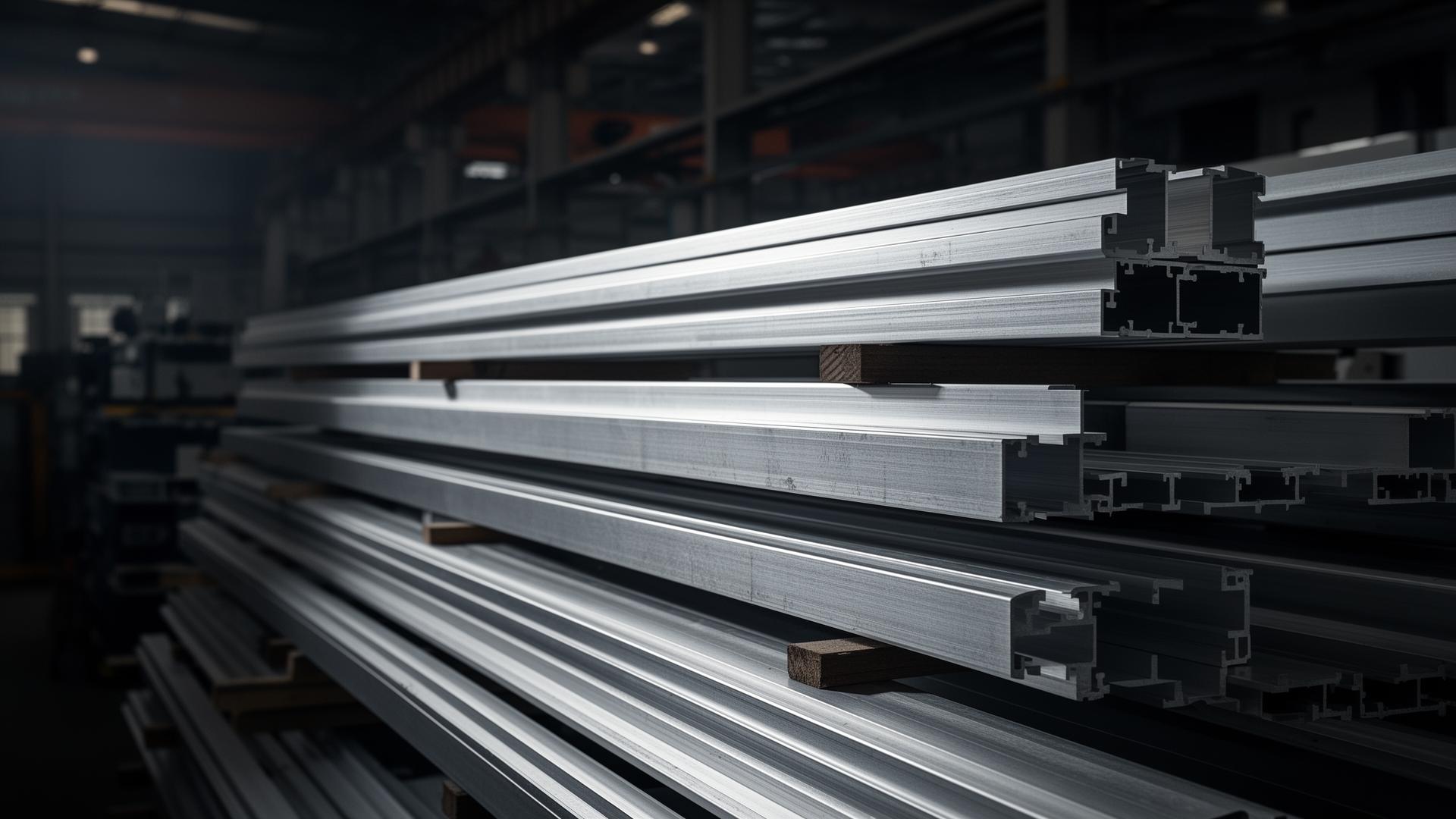 Custom aluminum extrusions on the production line